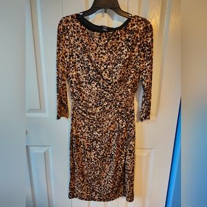 Chaps leopard print dress (M)